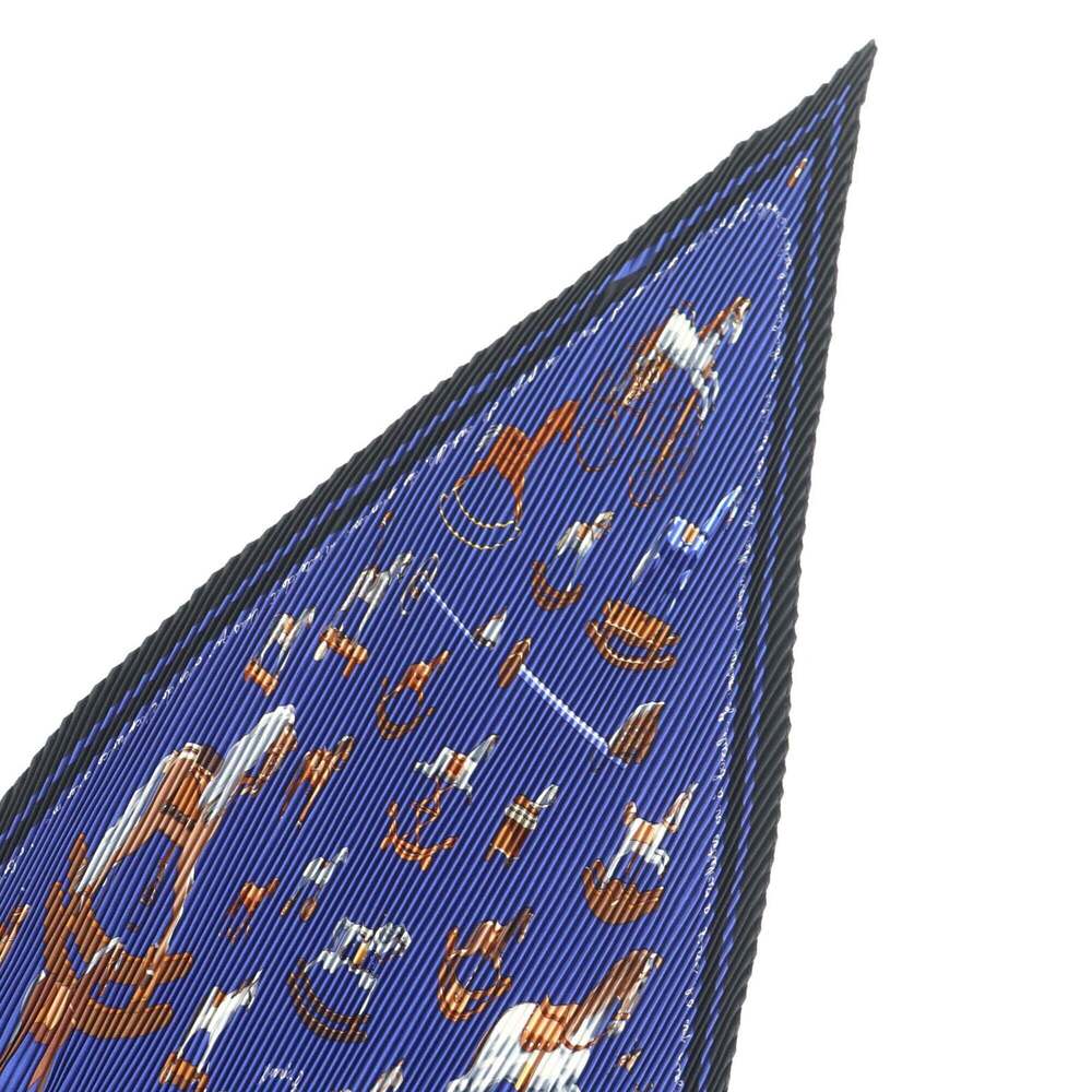 HERMES Authentic Black Silk Scarf - Picture 3 of 7